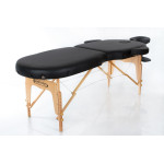 RestPro Vip Oval 2 Black PU Κρεβάτι "PRO" Μασάζ Φυσικοθεραπείας Αισθητικής Βαλίτσα
